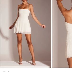 Oh Polly White Backless Mini Dress Salerno